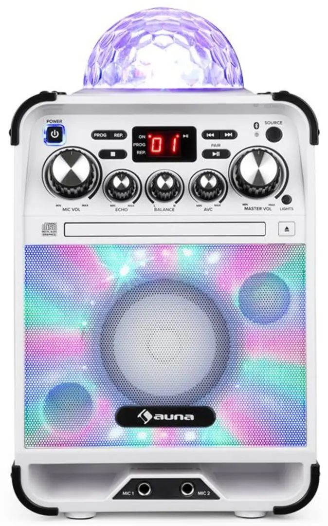 Караоке система Auna Rockstar LED (White) - 2