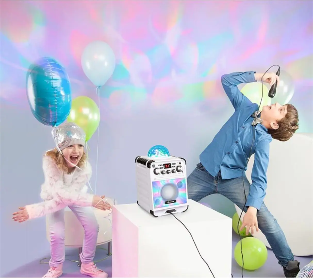 Караоке система Auna Rockstar LED (White) - 8