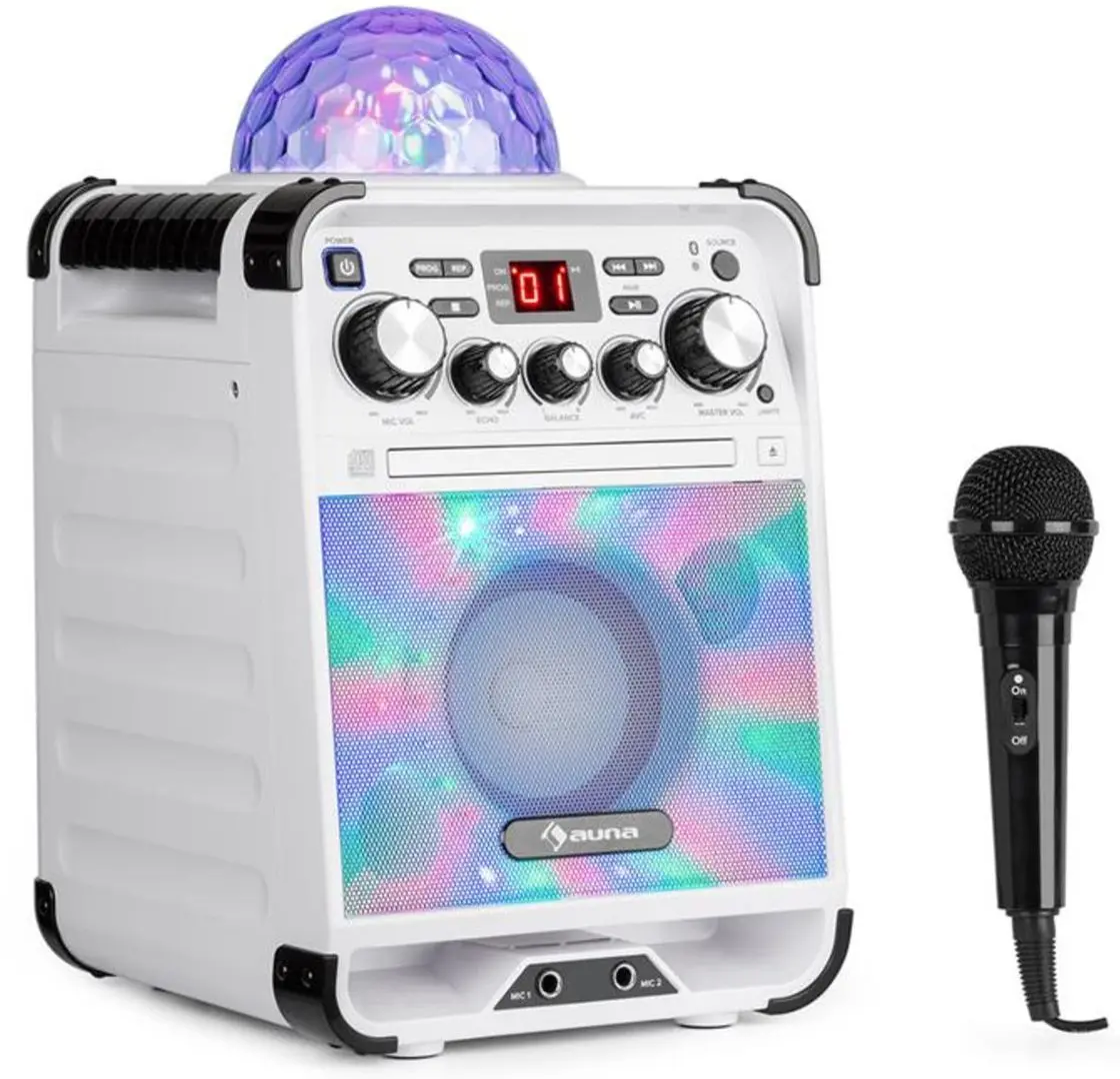 Караоке система Auna Rockstar LED (White)