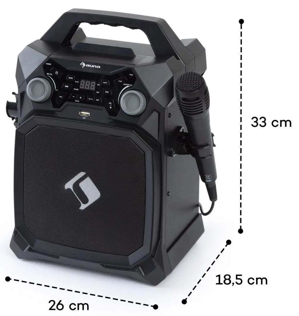 Караоке система Auna Rockstar LightShow (Black) - 10