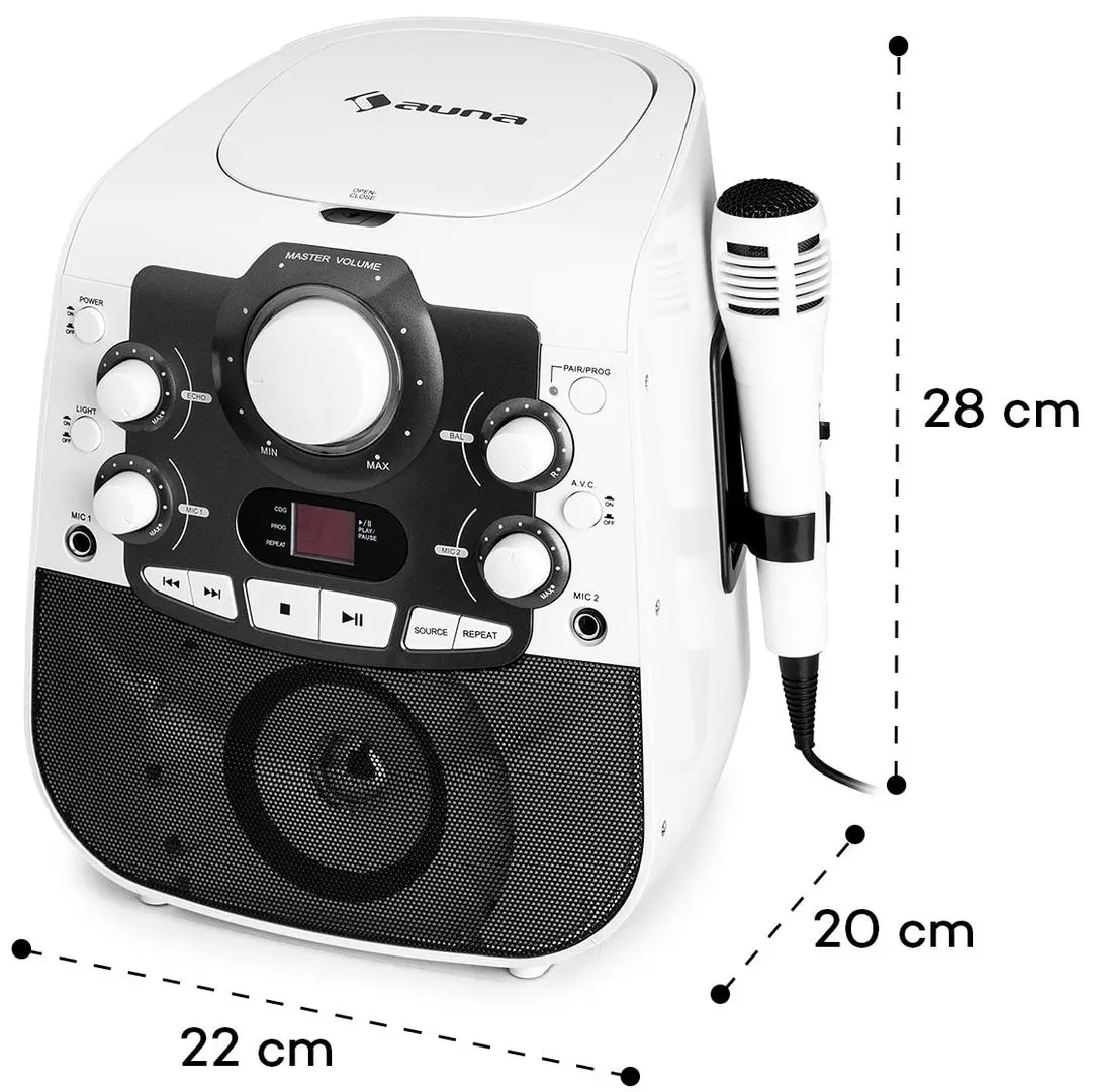 Караоке система Auna StarMaker 2.0 (White) - 6