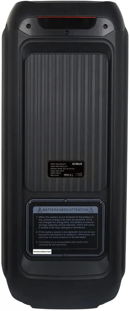 Sistem de karaoke Samus Ibiza Sense 8 (Black)