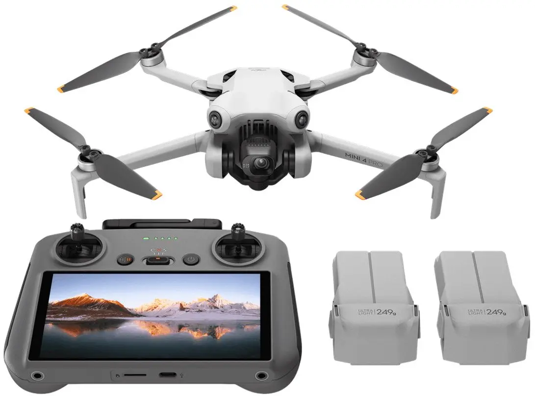 Quadcopter DJI Mini 4 Pro Fly More Combo + RC2 (Grey)