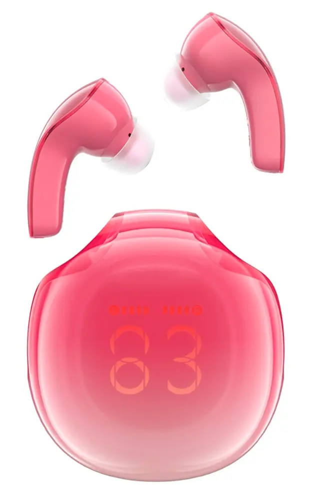 Casti fara fir Acefast T9 Crystal Air (Pomelo Red)