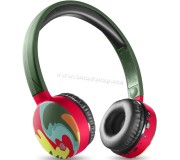 Casti fara fir Cellularline Music Sound Fantasy (Red/Green Waves)