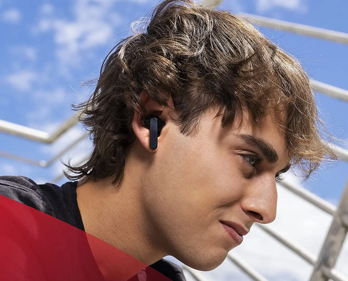 Беспроводные наушники CellularLine Music Sound Network (Black/Red)