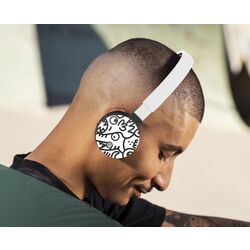 Беспроводные наушники Cellularline Music Sound (White/Black Graffiti) Thumb