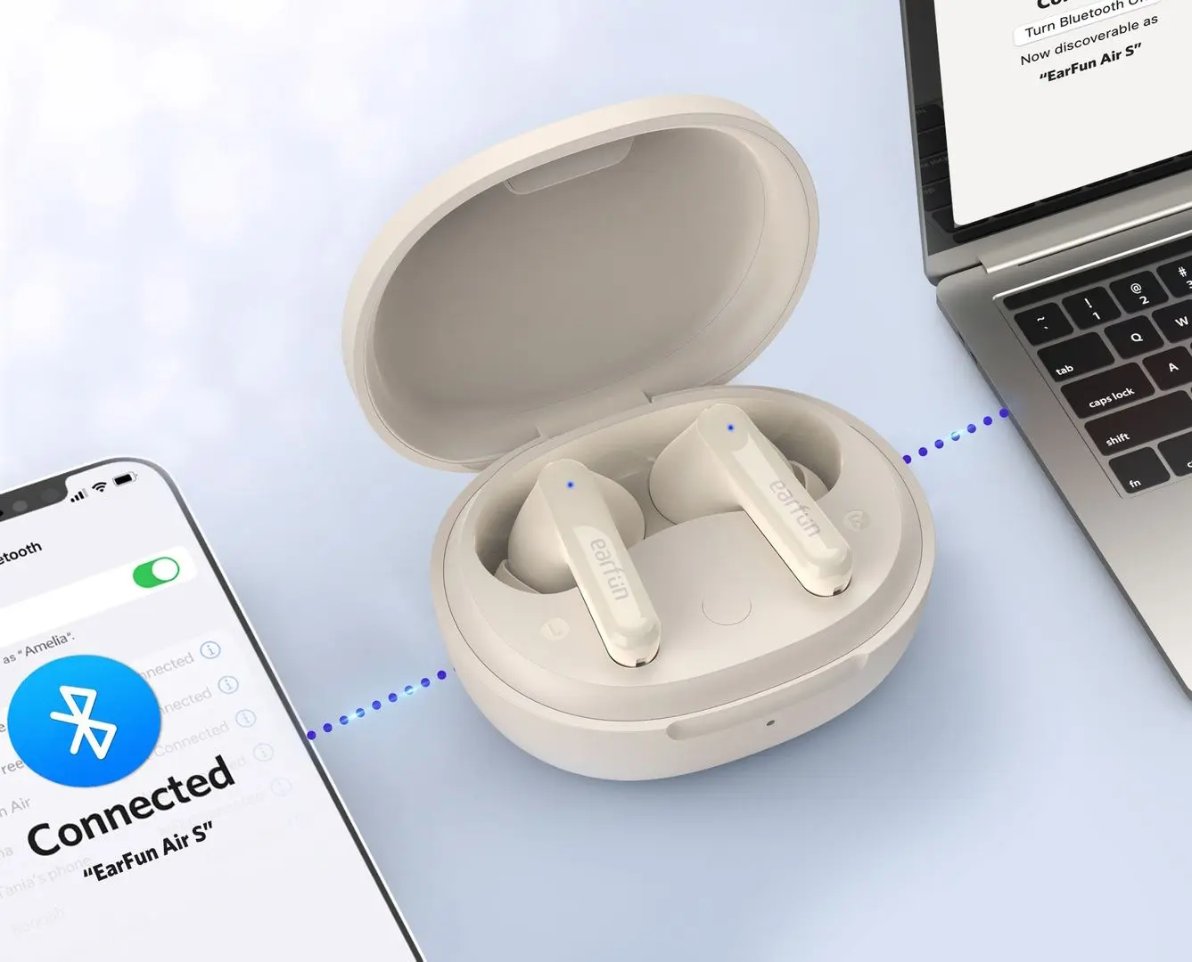 Беспроводные наушники EarFun Air S (Oat White) - 3