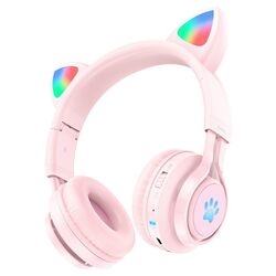 Casti fara fir Hoco W39 Cat ear (Pink) Thumb