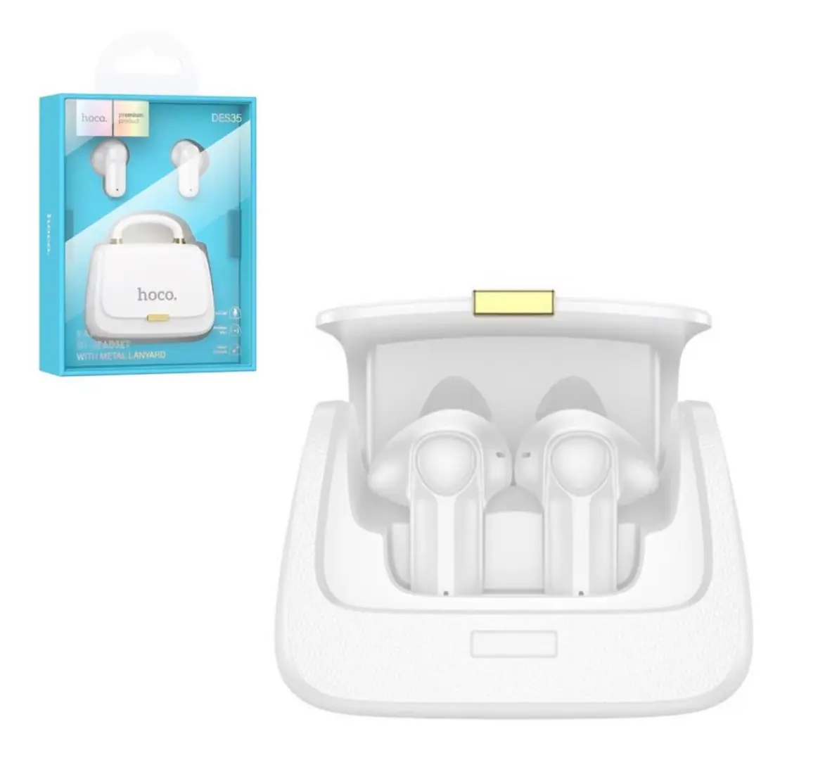 Casti fara fir Hoco DES35 (White)