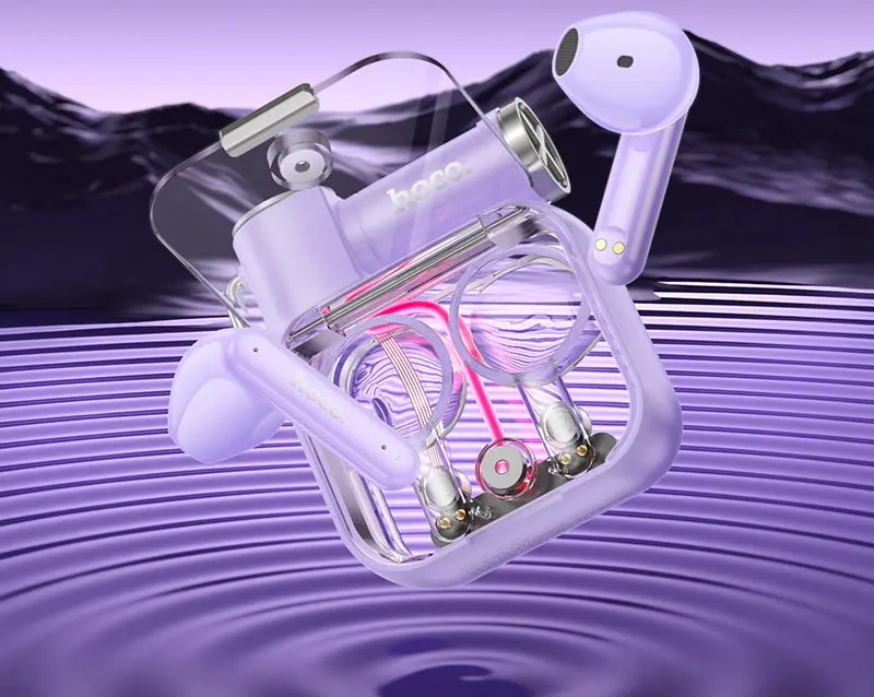 Casti fara fir Hoco DES43 Core (Purple)