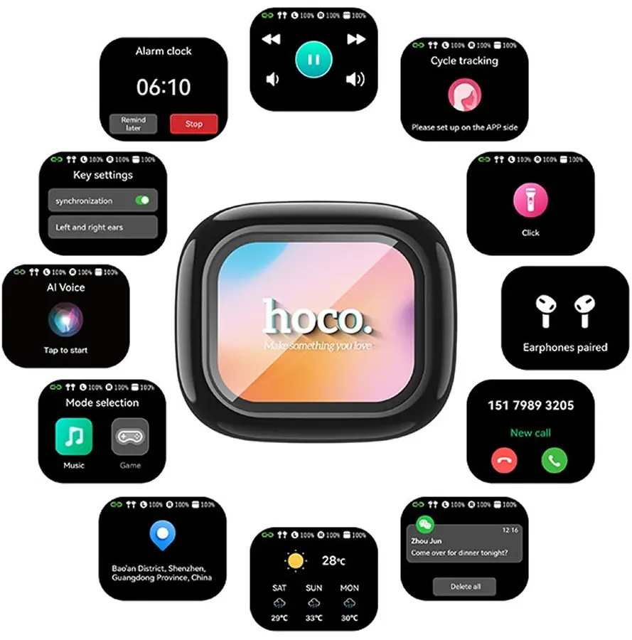 Casti fara fir Hoco DES53 Enthusiast (Black)