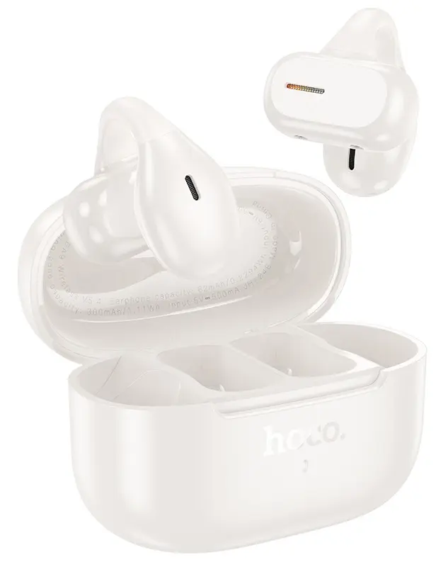 Casti fara fir Hoco EA9 Clear (Milky White)