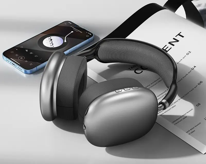 Casti fara fir Hoco ESD15 Max (Space Gray)