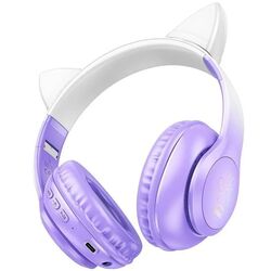 Casti fara fir Hoco W42 Cat ear (Purple/Grape) Thumb