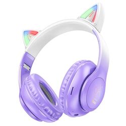 Casti fara fir Hoco W42 Cat ear (Purple/Grape)