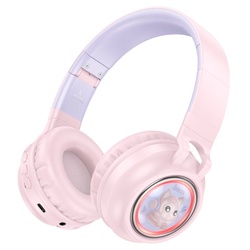 Беспроводные наушники Hoco W50 Cute Fun (Pink)