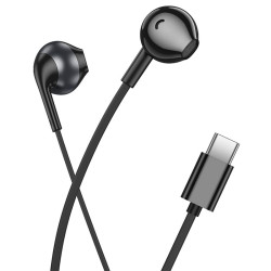 Casti Hoco M115 Sagacious Type-C (Black) Thumb