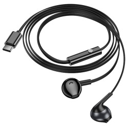 Casti Hoco M115 Sagacious Type-C (Black) Thumb