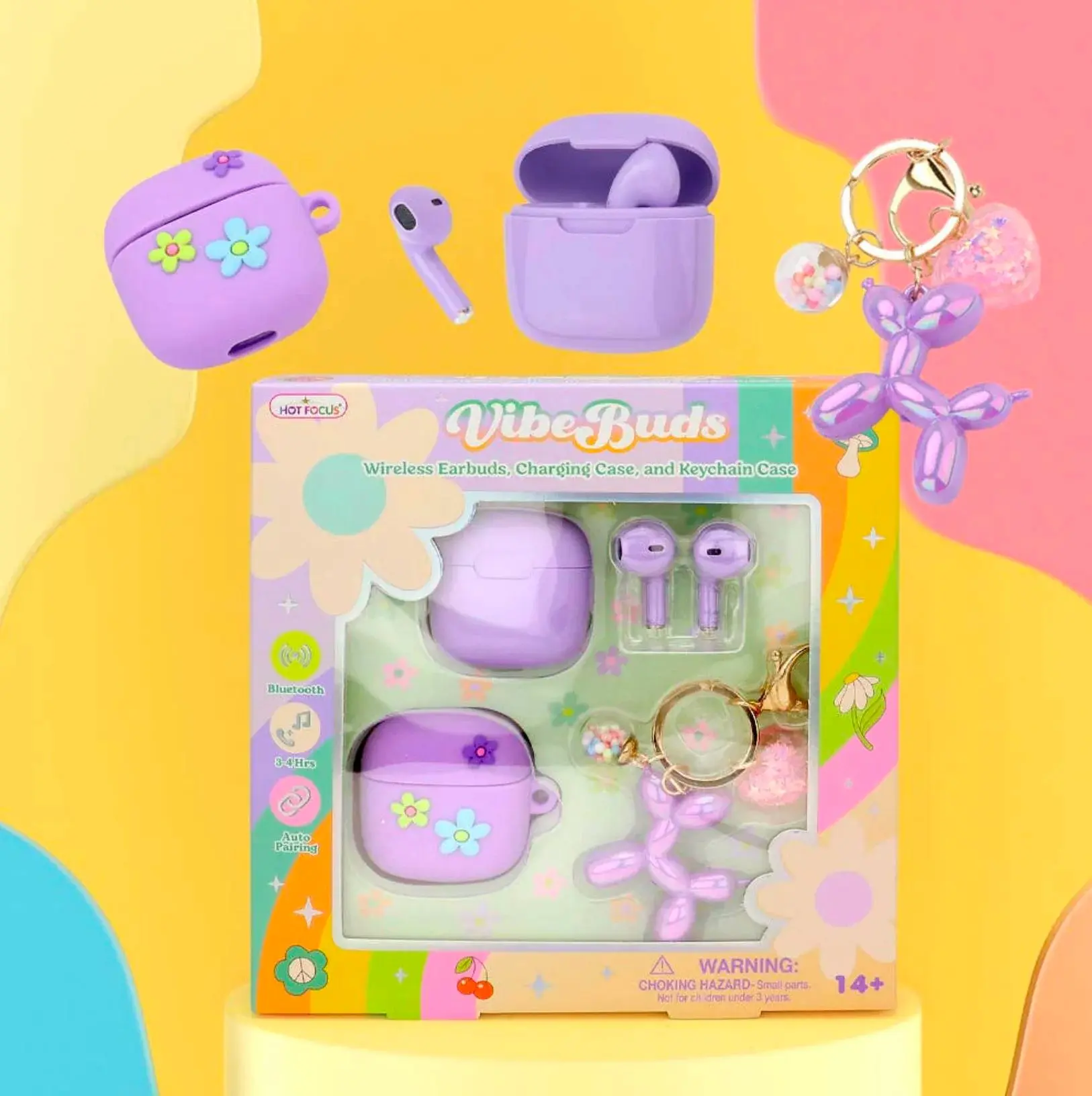 Беспроводные наушники Hot Focus Vibe Buds (Violet) - 2