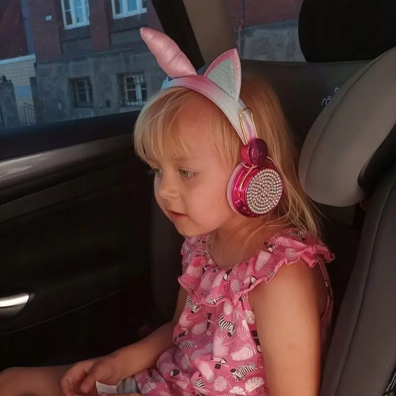 Casti fara fir pentru copii Izoxis 19221 (Pink)