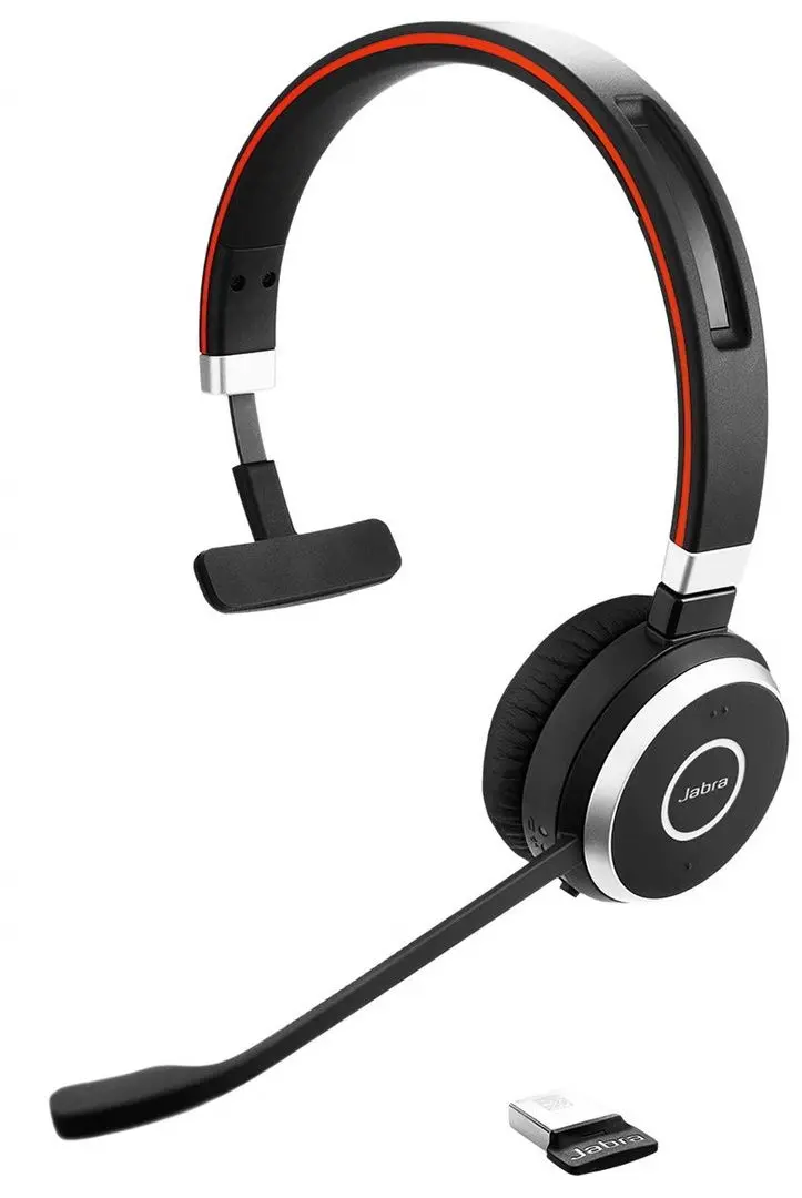 Casca mono fara fir Jabra Evolve 65 SE UC Mono (Black/Red)