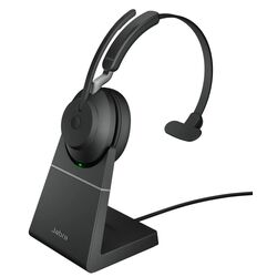 Casca mono fara fir Jabra Evolve2 65 USB-A UC Mono Charging Stand (Black)