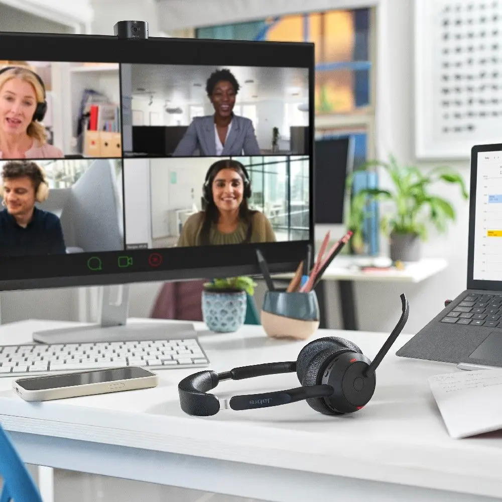 Casti fara fir Jabra Evolve2 55 Link380A MS Stereo (Black)