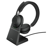 Casti fara fir Jabra Evolve2 65 USB-C MS Teams Stereo Charging Stand (Black)