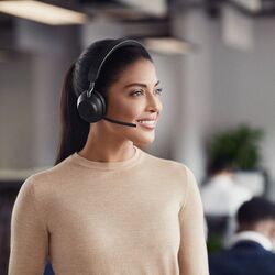 Casti fara fir Jabra Evolve2 65 USB-C MS Teams Stereo Charging Stand (Black) Thumb