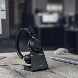 Casti fara fir Jabra Evolve2 65 USB-C MS Teams Stereo Charging Stand (Black) Thumb