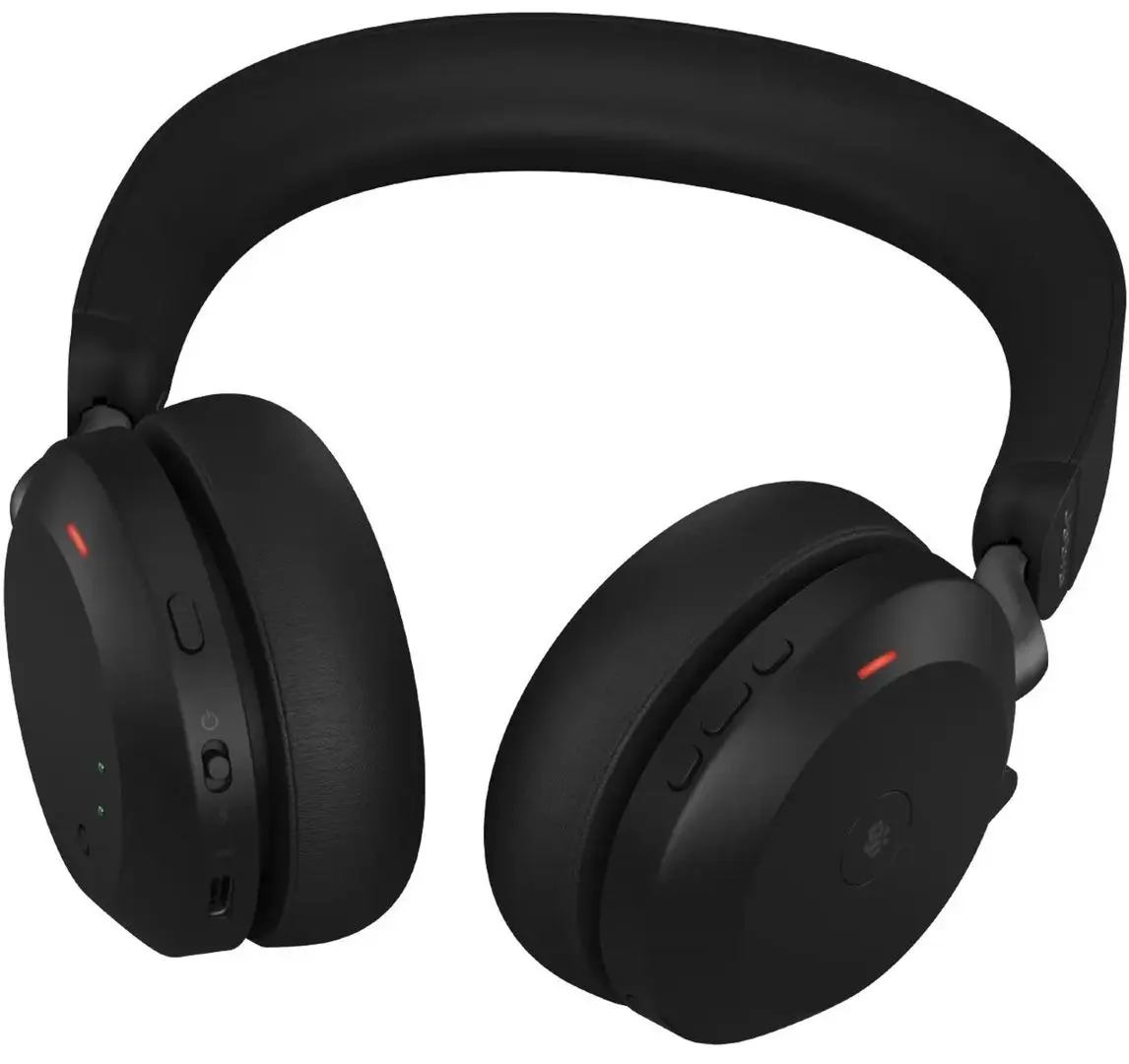 Casti fara fir Jabra Evolve2 75 USB-A MS Teams Charging Stand (Black)