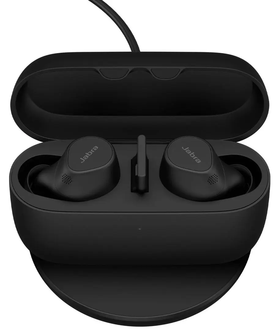 Беспроводные наушники Jabra Evolve2 Buds USB-A UC Wireless Charging Pad (Black)