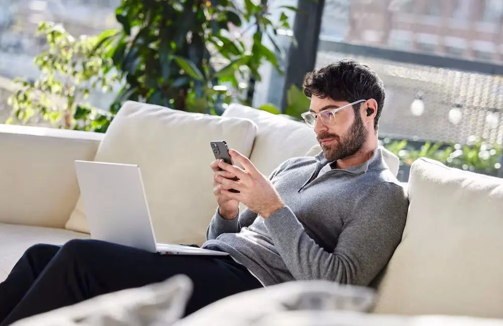 Casti fara fir Jabra Evolve2 Buds USB-C UC Wireless Charging Pad (Black)