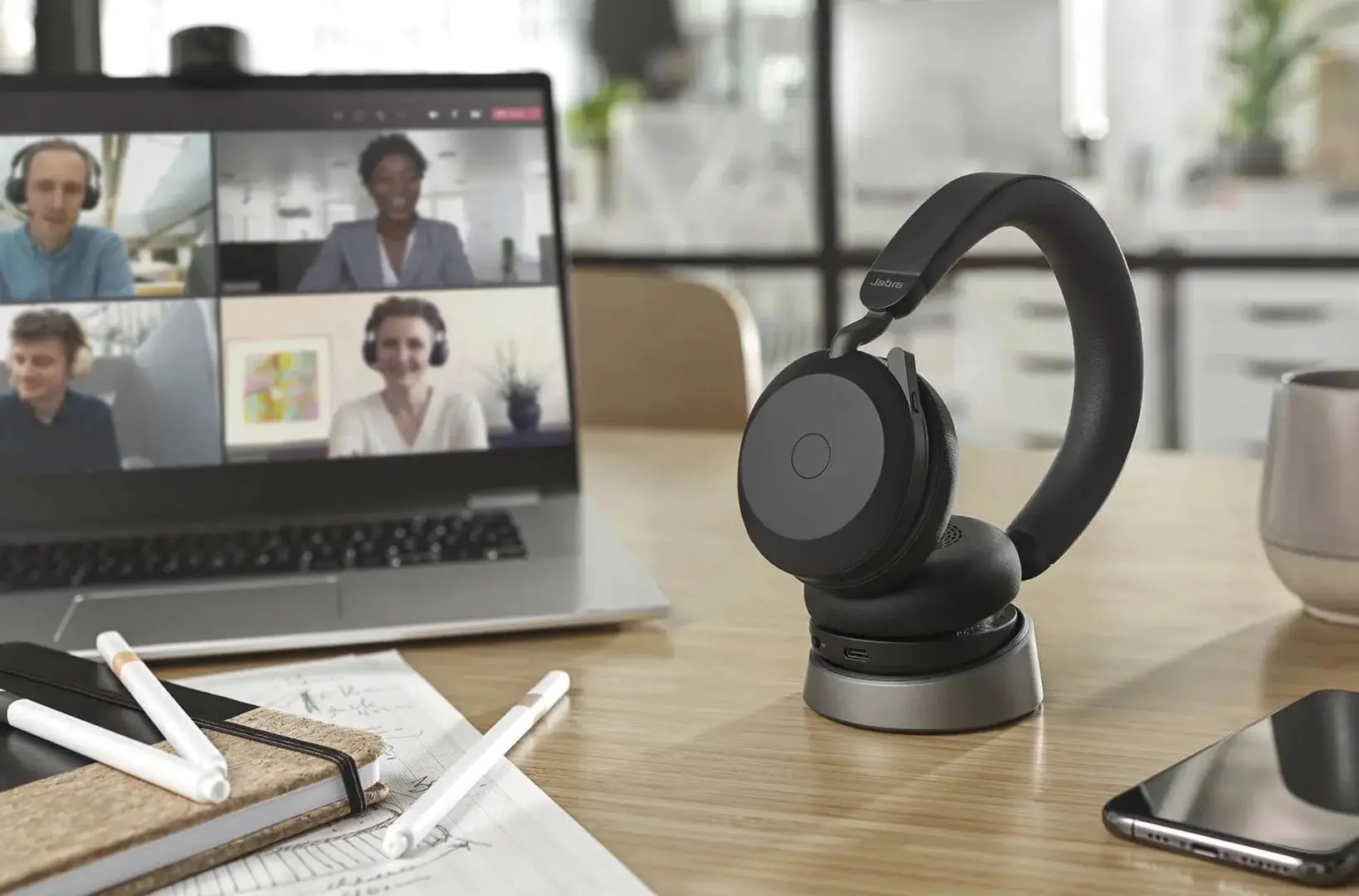 Наушники Jabra Evolve2 75 USB-A UC Charging Stand (Black)