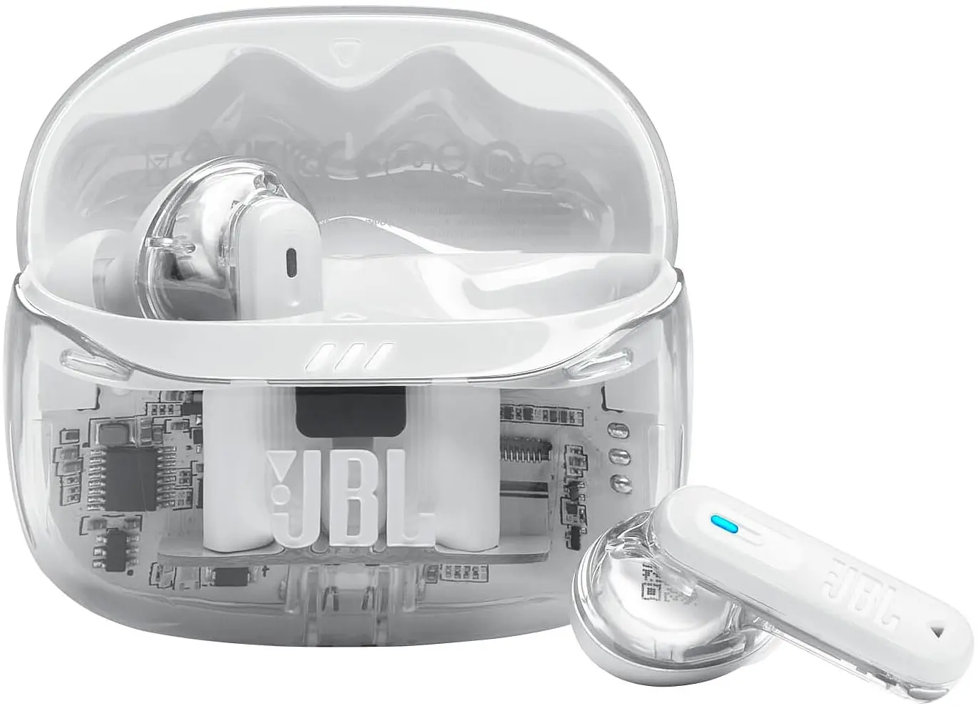 Casti fara fir JBL Tune Beam 2 Ghost Edition (White)