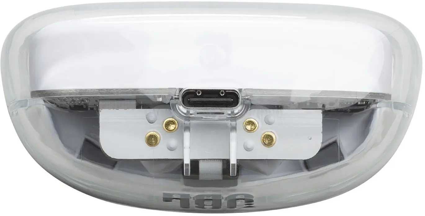 Casti fara fir JBL Tune Beam Ghost Edition (White)