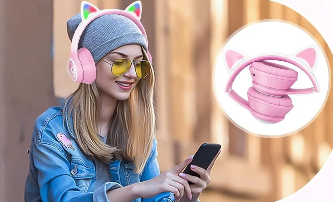 Casti fara fir Musen Princess AKZ-Z66 (Pink)