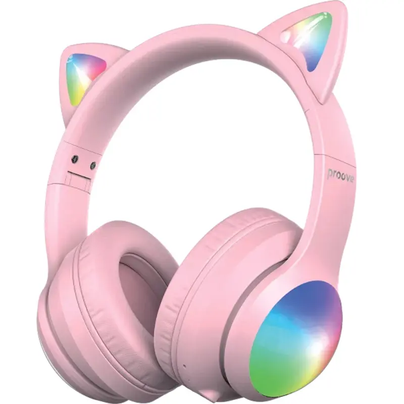 Беспроводные наушники Proove Kids LumiCat (Pink)
