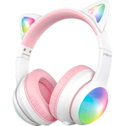 Беспроводные наушники Proove Kids LumiCat (White/Pink) Thumb