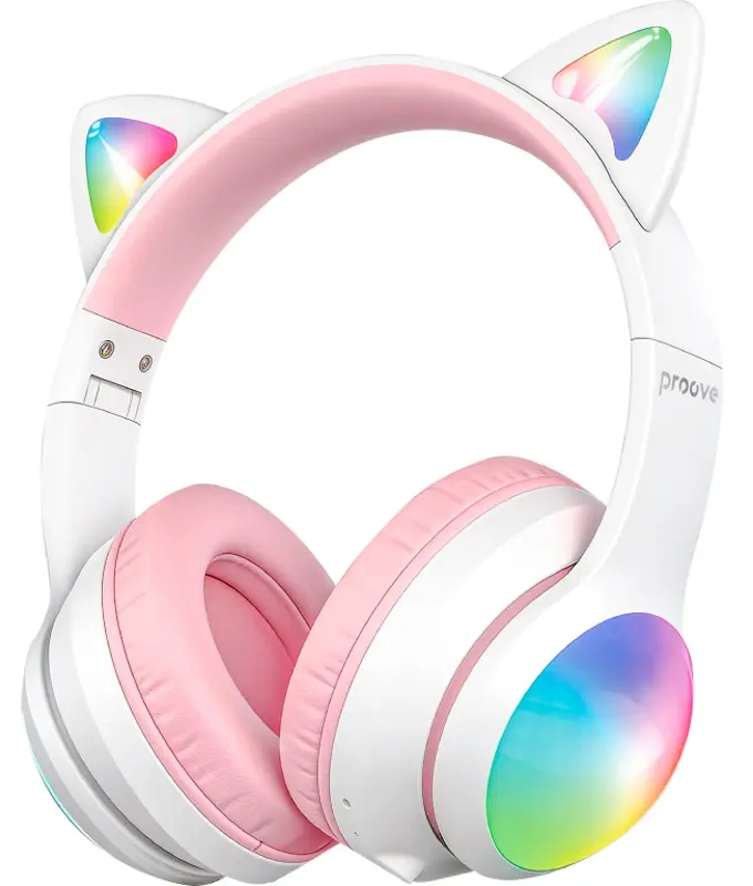 Беспроводные наушники Proove Kids LumiCat (White/Pink) - 2