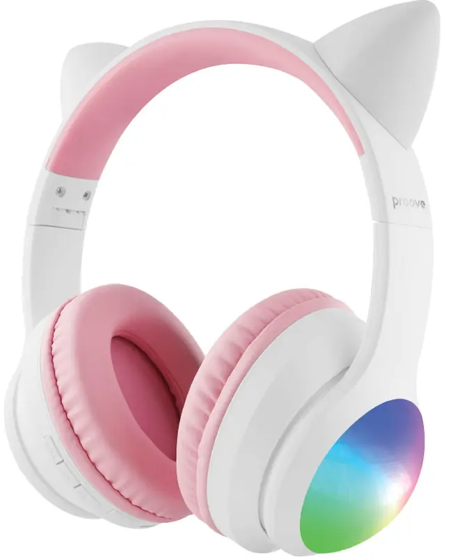 Беспроводные наушники Proove Kids LumiCat (White/Pink)