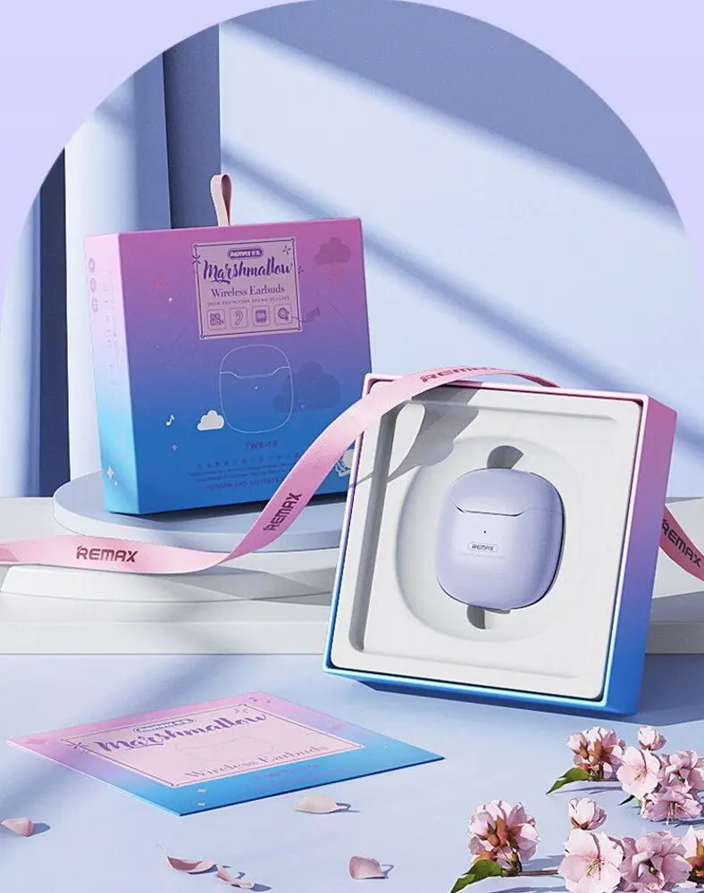 Беспроводные наушники Remax Marshmallow Stereo TWS-19 (Purple) - 2