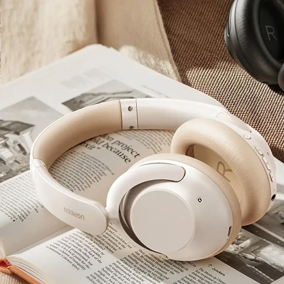 Casti fara fir Ugreen HP202 HiTune Max5 (White/Golden)