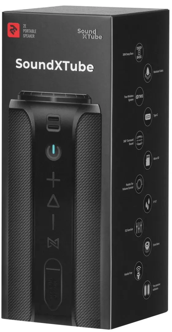 Difuzor portabil fara fir 2E SoundXTube (Black) - 7