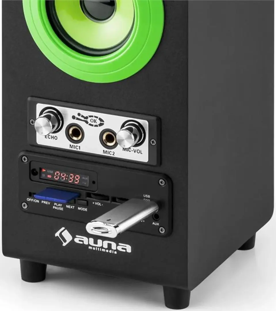 Difuzor portabil fara fir Auna DiscoStar (Green/Black) - 3