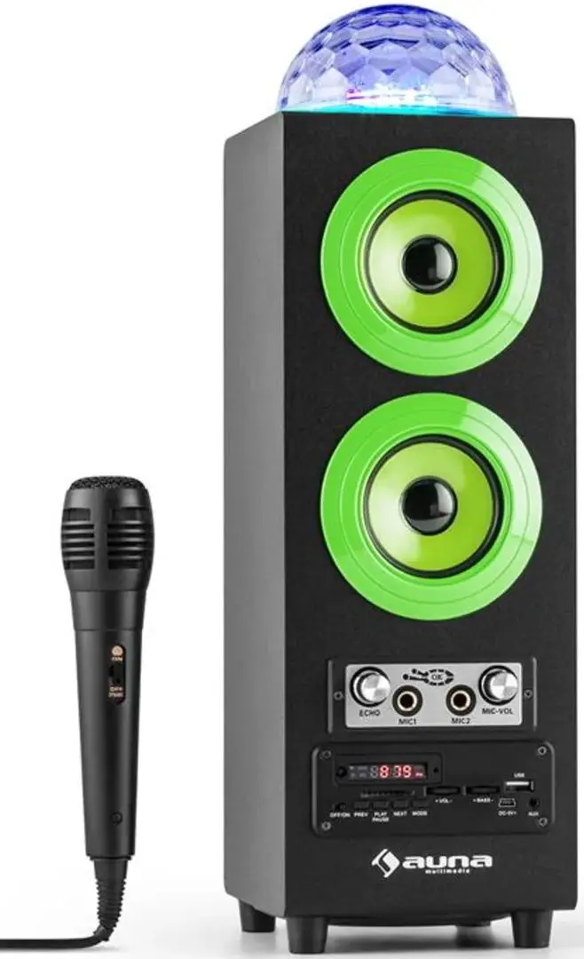 Difuzor portabil fara fir Auna DiscoStar (Green/Black)