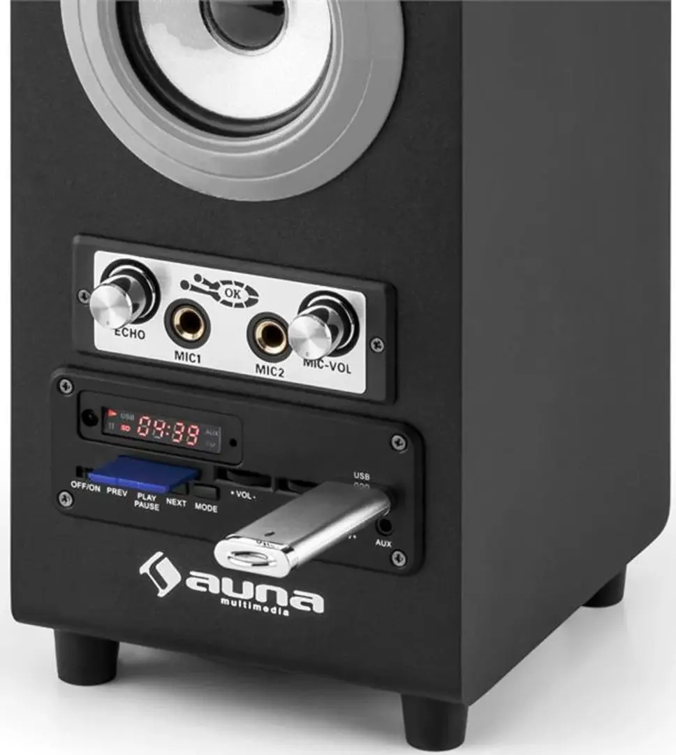 Беспроводная портативная колонка Auna DiscoStar (Silver/Black) - 3