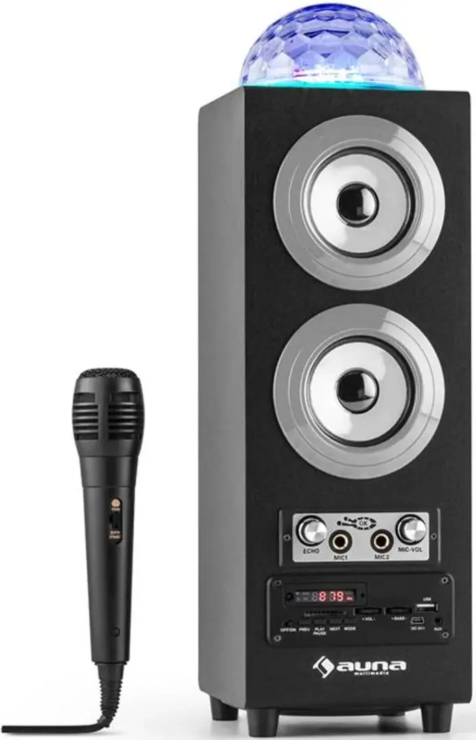 Беспроводная портативная колонка Auna DiscoStar (Silver/Black)