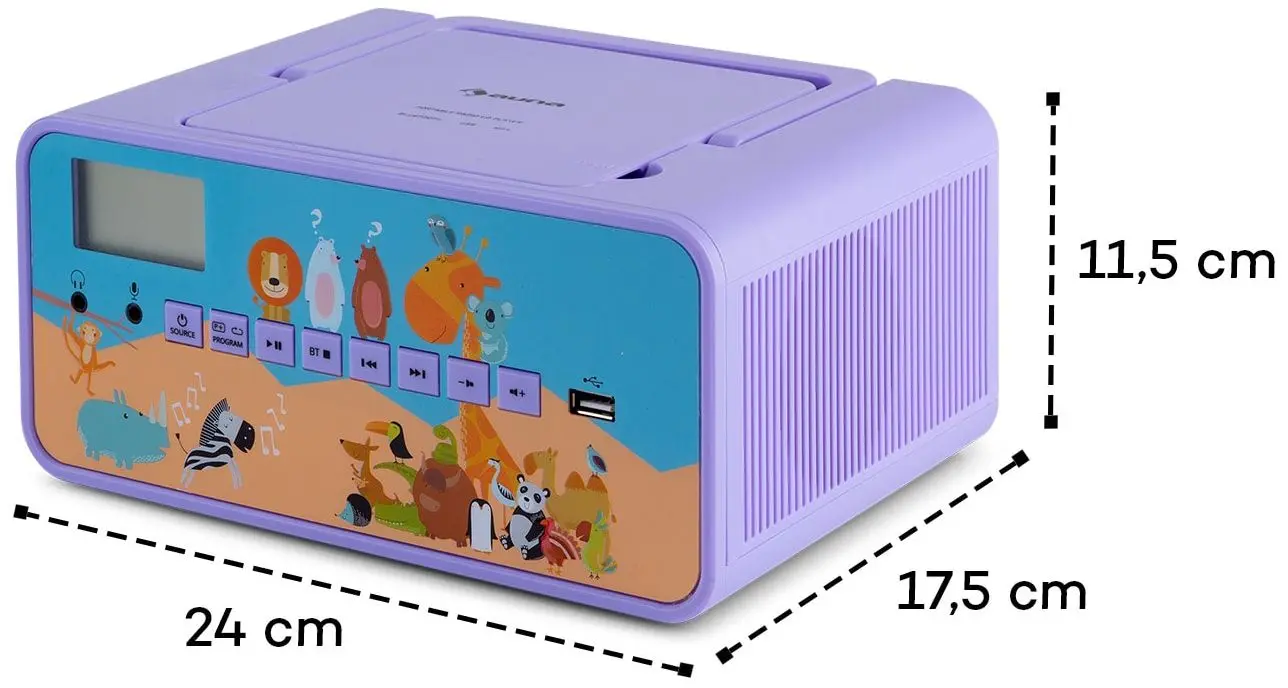 CD player Auna Kidsbox Zoo Boombox (Purple) - 6